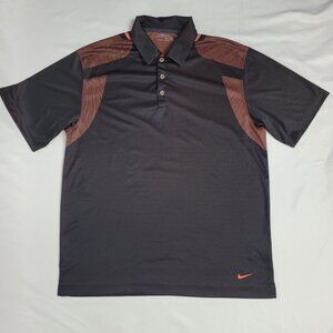 Nike Golf Polo Men's Black & Brown Shirt Size M